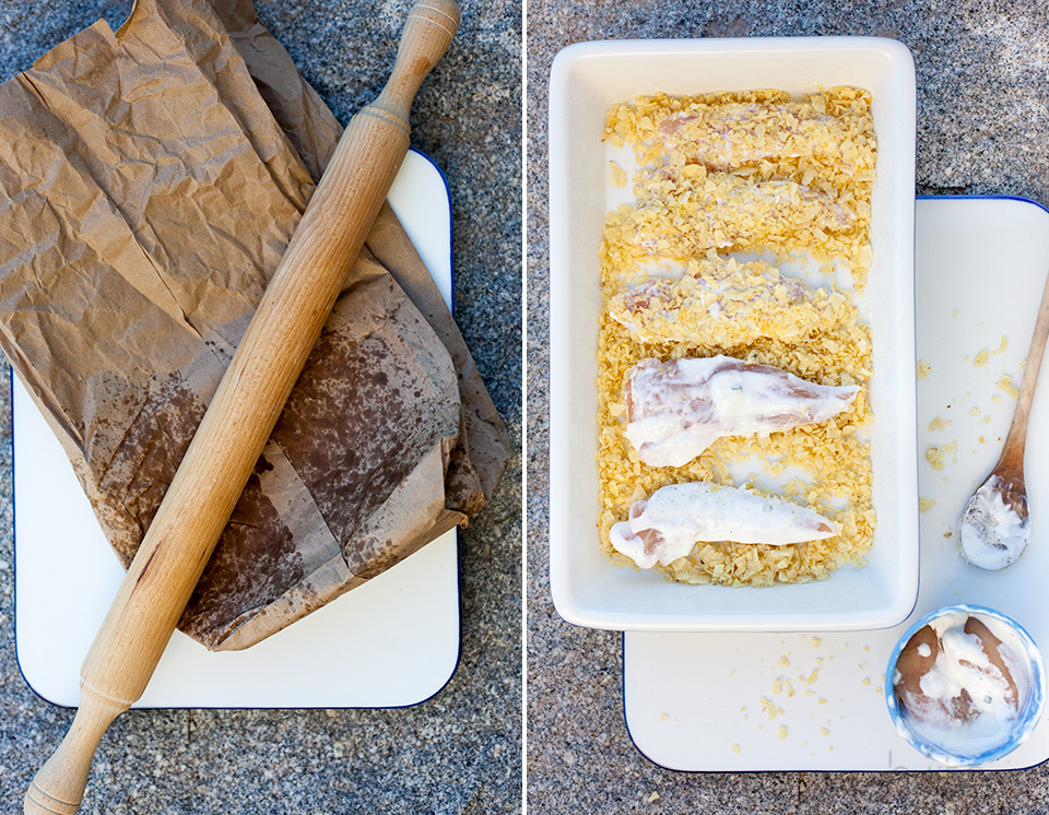 potato chip ovenfried chicken strips CRUNCH! bitebite